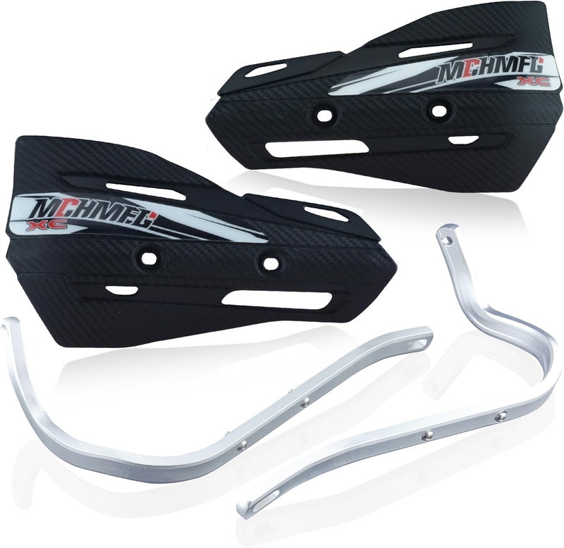 MCHMFG Dirt Bike Handguards with Grips - 7/8" and 1 1/8" Motorcycle Hand Guards for ATV - Universal Handguards Bracket for Off Road Motorcross Black - Image 4